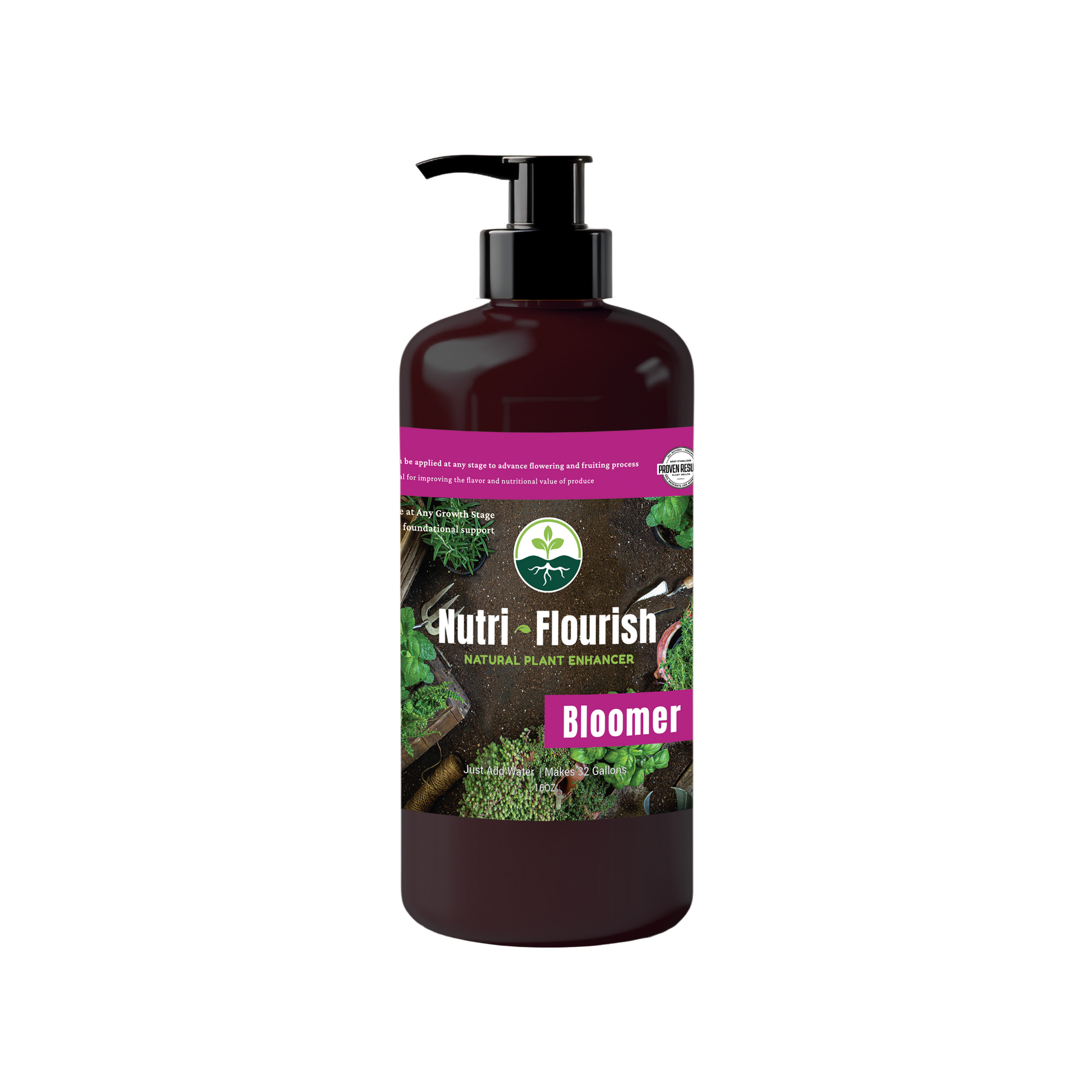 Nutri Flourish Bloomer Purple non sulfter bacteria, front bottle